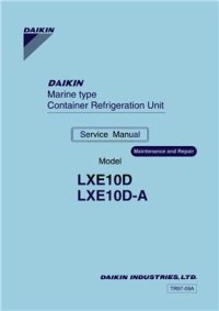 cover of the book Marine type Conteiner Refrigeration Unit. Service Manual. Model LXE10D, LXE10D-A