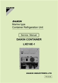 cover of the book Marine type Conteiner Refrigeration Unit. Service Manual. Model LXE10E-1