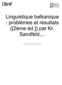 cover of the book Linguistique balkanique: problèmes et résultats