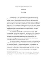 cover of the book Religion and International Relations Theory