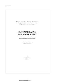 cover of the book Matematikanyň başlangyç kursy