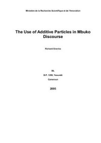 cover of the book The Use of Additive Particles in Mbuko Discourse