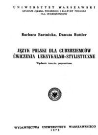 cover of the book Język polski dla cudzoziemców. Ćwiczenia leksykalno-stylistyczne