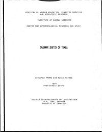 cover of the book Grammar Sketch of Yemba