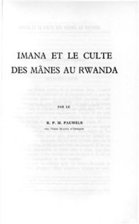 cover of the book Imana et le culte des manes au Rwanda