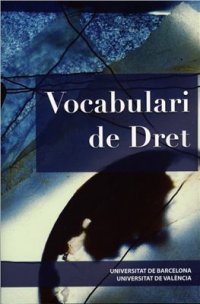 cover of the book Vocabulari de dret