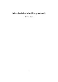 cover of the book Mittelhochdeutsche Kurzgrammatik