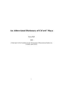 cover of the book An Abbreviated Dictionary of Ch’orti’ Maya