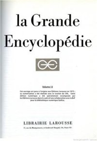 cover of the book Larousse. La Grande encyclopédie. Tom 13