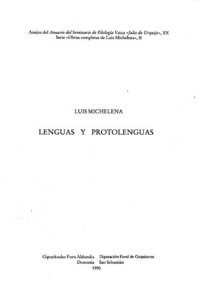 cover of the book Lenguas y protolenguas