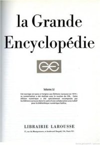 cover of the book Larousse. La Grande encyclopédie. Tom 12