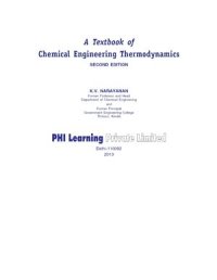 cover of the book A Textbook of Chemical Engineering Thermodynamics