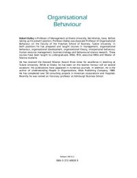 cover of the book Organisational Behaviour