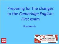 cover of the book Preparing for the changes to the Cambridge English: First exam from 2015