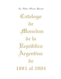 cover of the book Catálogo de Monedas de la República Argentina de 1881 al 2004