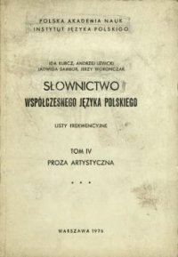 cover of the book Słownictwo współczesnego języka polskiego. Tom 4. Cz. 3. Proza artystyczna