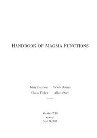 cover of the book Handbook of MAGMA Functions