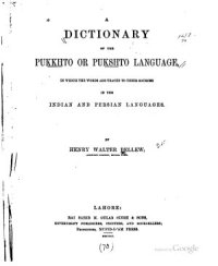 cover of the book A Dictionary of the Pukkhto or Pukshto Language