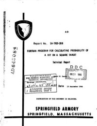 cover of the book Fortran program for calculating probability of a hit on a square target