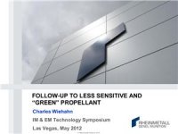 cover of the book Follow-up to less sensitive and green propellant