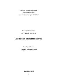 cover of the book Los ritos de paso entre los bubi