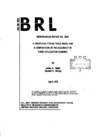 cover of the book A graphical firing table model and a comparison of the accuracy of three utilization schemes