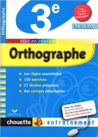 cover of the book Orthographe. 3е