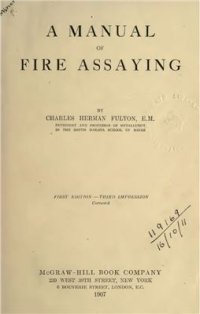 cover of the book A manual of fire assaying