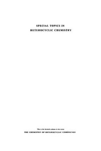 cover of the book Chemistry of Heterocyclic Compounds. Volume 30. Special Topics in Heterocyclic Chemistry