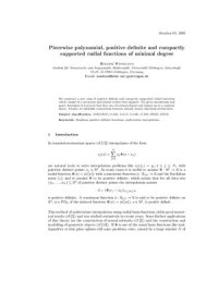 cover of the book Piecewise polynomial, positive definite and compactly supported radial functions of minimal degree