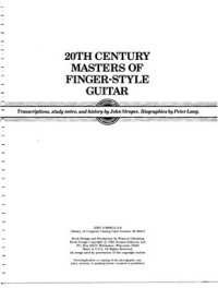 cover of the book 20th Century Masters of Fingerstyle Guitar