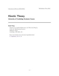 cover of the book Kinetic Theory. University of Cambridge Graduate Course