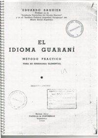 cover of the book El idioma guaraní: metodo practico para su enseñanza elemental