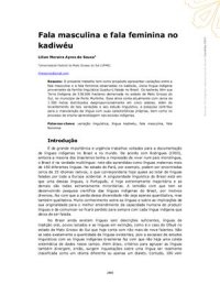 cover of the book Fala masculina e fala feminina no kadiwéu