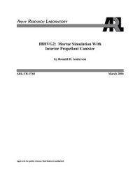 cover of the book IBHVG2: Mortar Simulation With Interior Propellant Canister