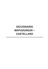 cover of the book Diccionario Mapudungun - Castellano