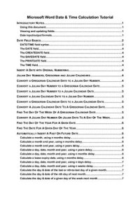 cover of the book Microsoft Word Date & Time Calculation Tutorial