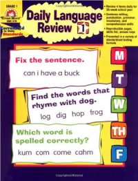 cover of the book Daily Language Review, Grade 1