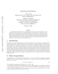 cover of the book Quaternion Involutions