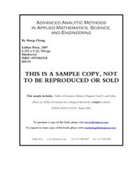 cover of the book Advanced Analytic Methods in Applied Mathematics, Science, and Engineering