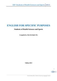 cover of the book English for specific purposes: students of health sciences and sports