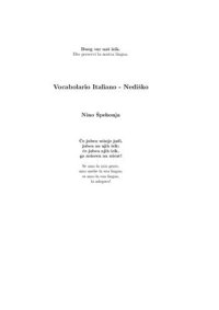 cover of the book Vocabolario Italiano - Nediško