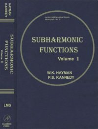 cover of the book Subharmonic Functions, Vol. 1