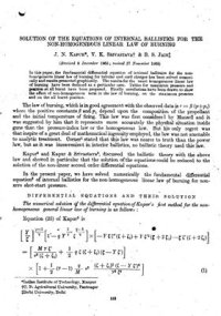 cover of the book Solution of the equations of internal ballistics for the non homogeneous linear law of burning