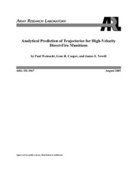 cover of the book Analytical prediction of trajectories for high-velocity direct-fire munitions