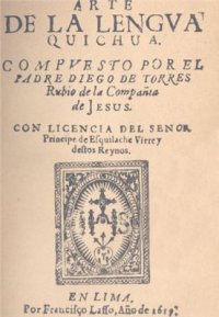 cover of the book Arte de la lengua quichua