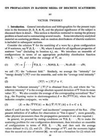 cover of the book On Propagation in Random Media of Discrete Scatterers