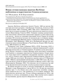 cover of the book Новая летняя находка авдотки Burhinus oedicnemus в окрестностях Семипалатинска