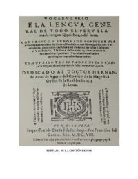 cover of the book Vocabulario de la lengua general de todo el Perú llamada lengua qquichua o del Inca