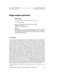 cover of the book Siege engine dynamics